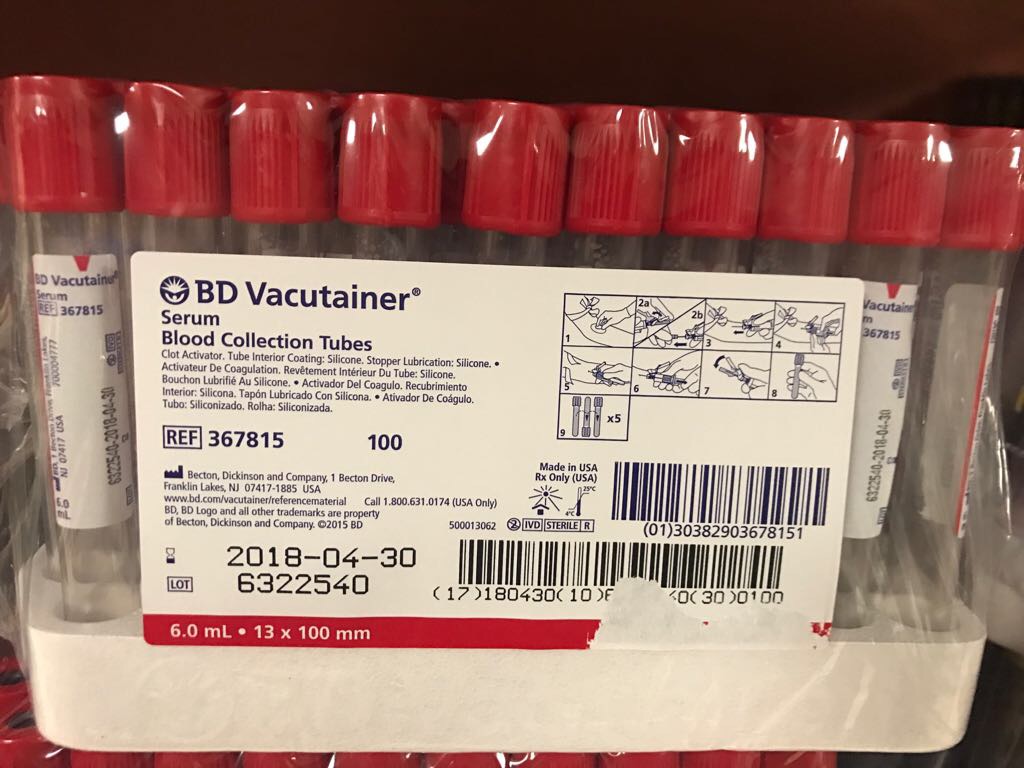 Bd Vacutainer Plus Venous Blood Collection Tube Serum Tube Clot