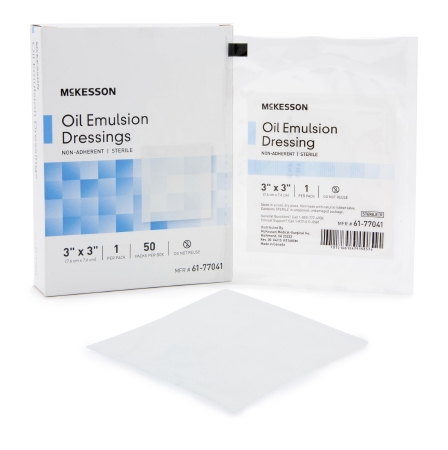 Oil Emulsion Impregnated Dressing McKesson 3 X 3 Inch Acetate Gauze USP White Petrolatum / Mineral Oil Sterile Oil Emulsion Impregnated Dressing McKesson 3 X 3 Inch Acetate Gauze USP White Petrolatum / Mineral Oil Sterile